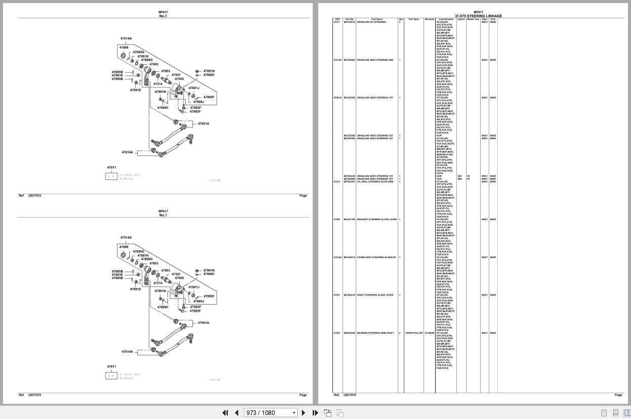 Mitsubishi Fuso Bus MP617 Spare Parts Catalog (2)