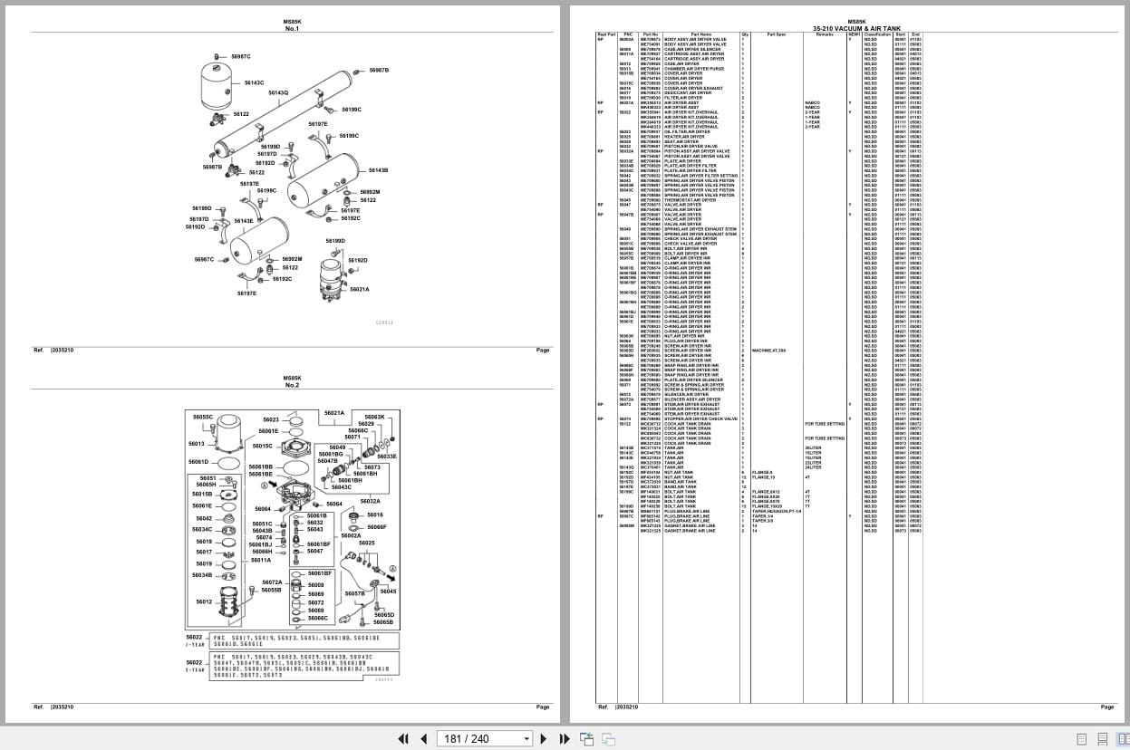 Mitsubishi Fuso Bus MS85K Spare Parts Catalog (2)