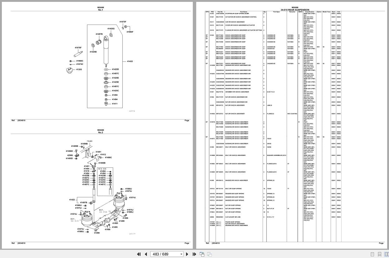 Mitsubishi Fuso Bus MS86M Spare Parts Catalog (2)