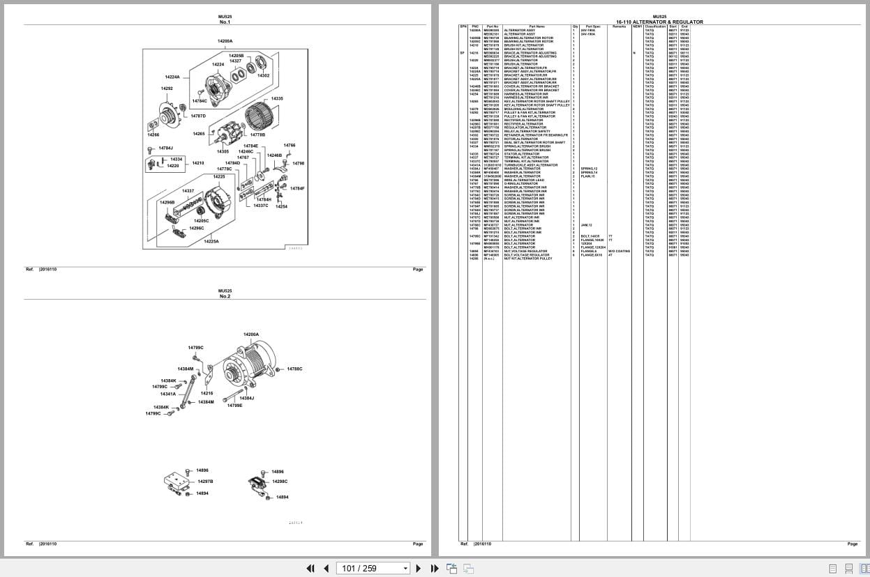 Mitsubishi Fuso Bus MU525 Spare Parts Catalog (2)