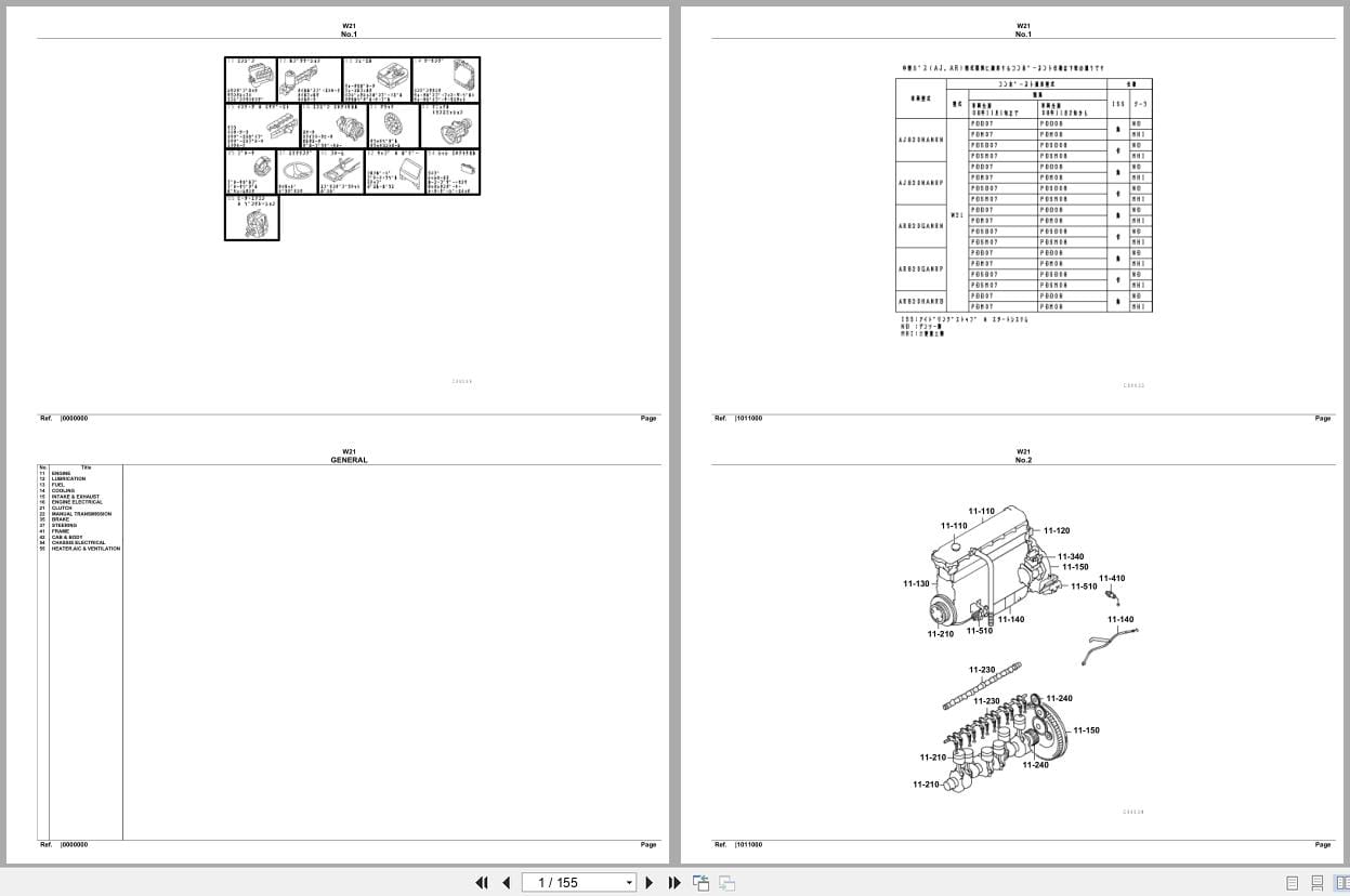 Mitsubishi Fuso Bus W21 Spare Parts Catalog (1)