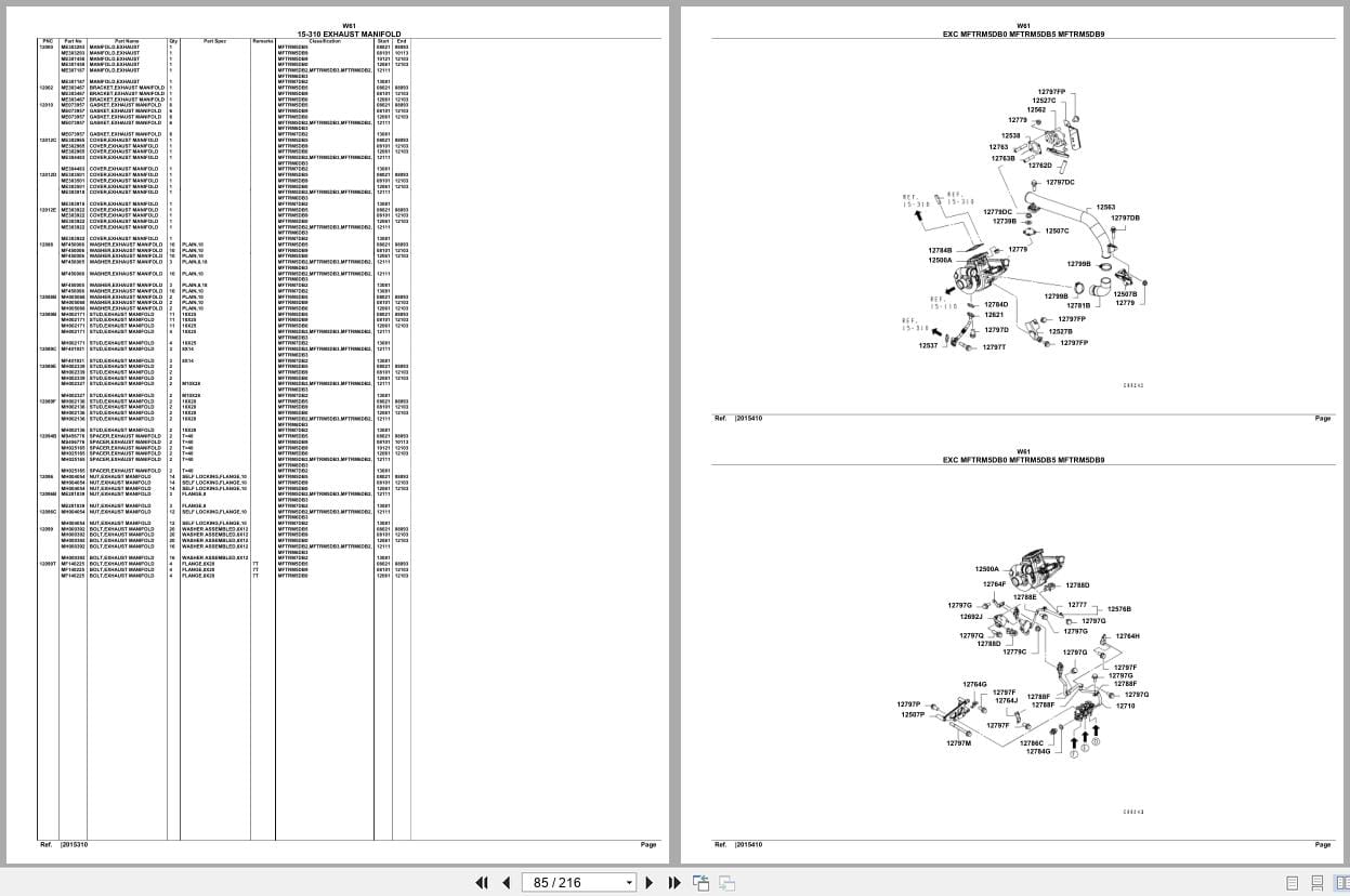 Mitsubishi Fuso Bus W61 GXP Spare Parts Catalog (2)