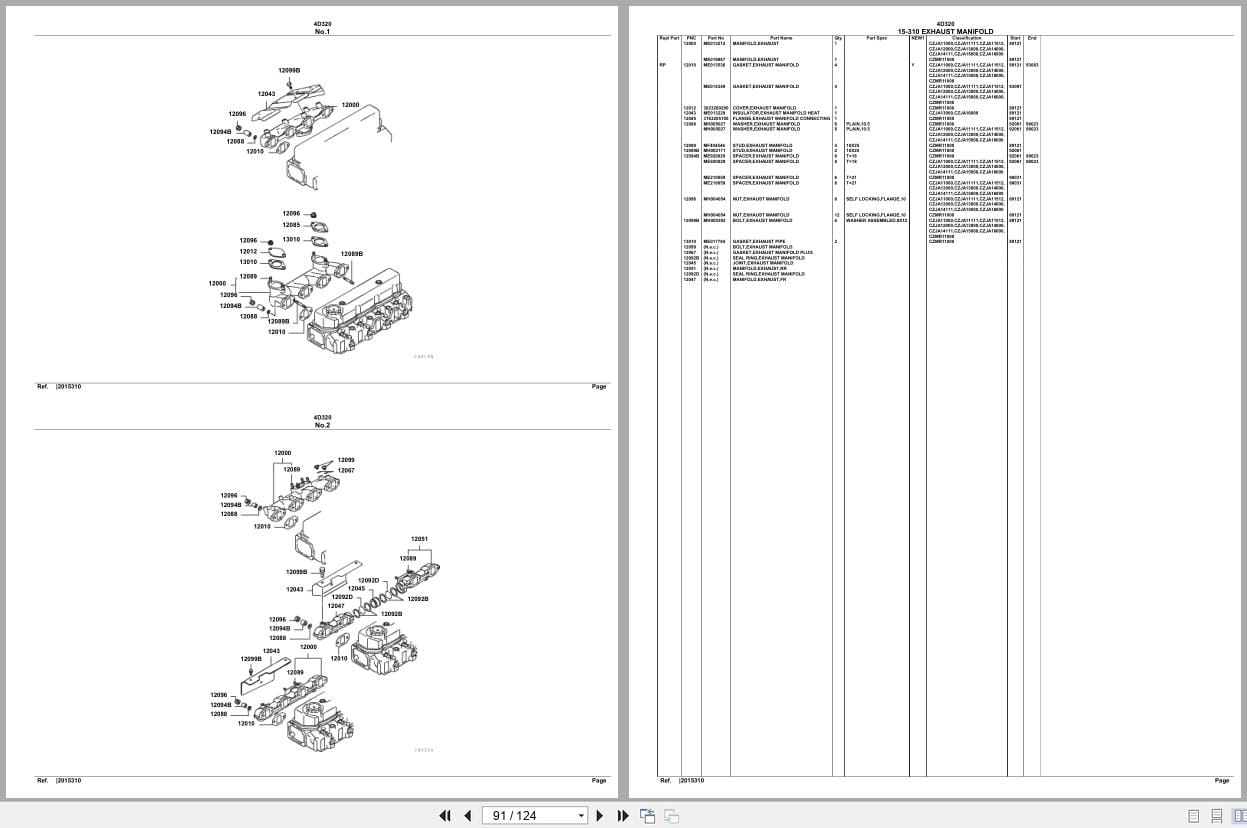 Mitsubishi Fuso Engine 4D320 Spare Parts Catalog (2)