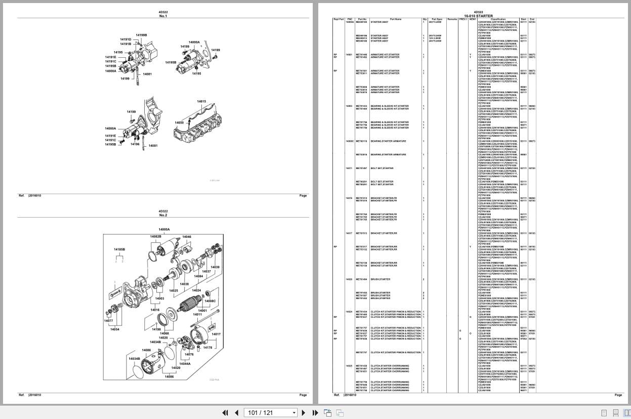 Mitsubishi Fuso Engine 4D322 Spare Parts Catalog (2)