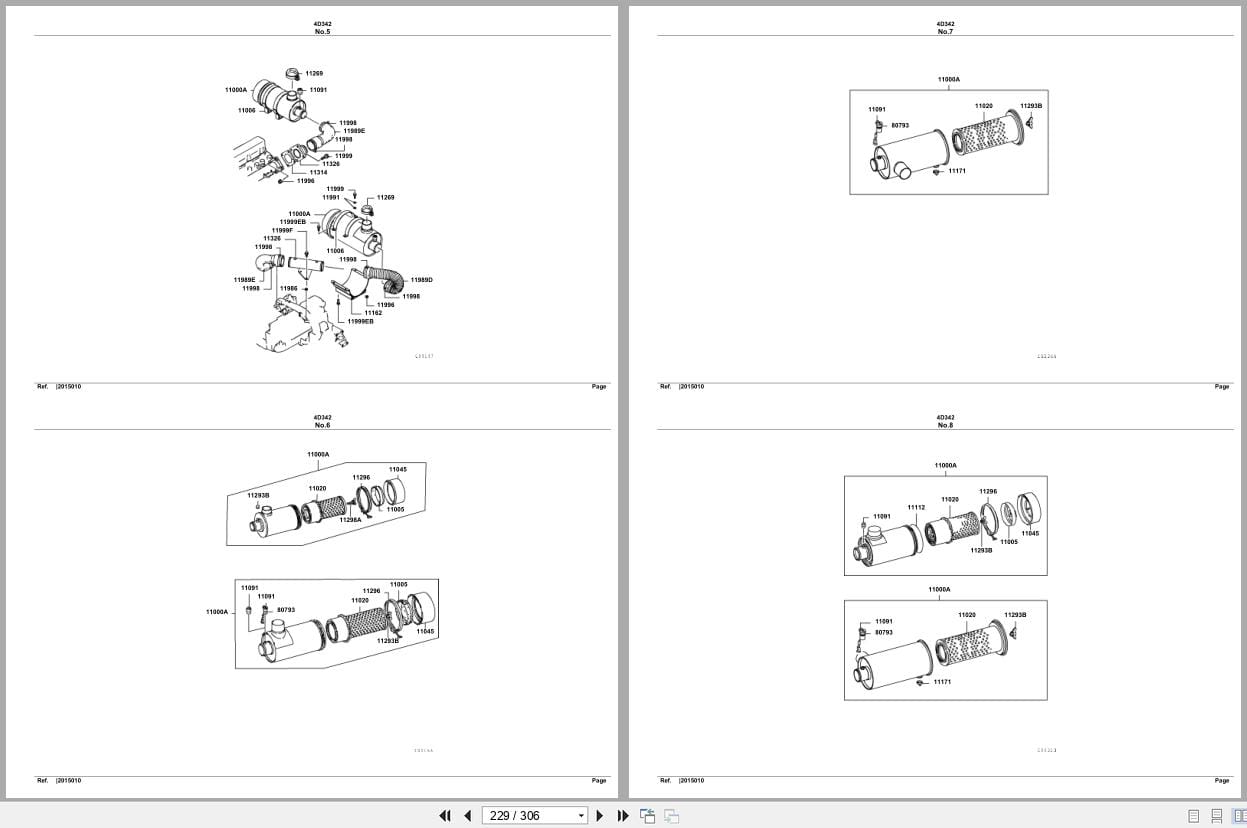 Mitsubishi Fuso Engine 4D342 Spare Parts Catalog (2)