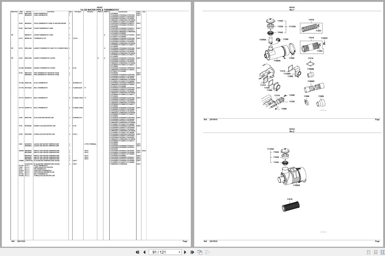 Mitsubishi Fuso Engine 4D343 Spare Parts Catalog (2)