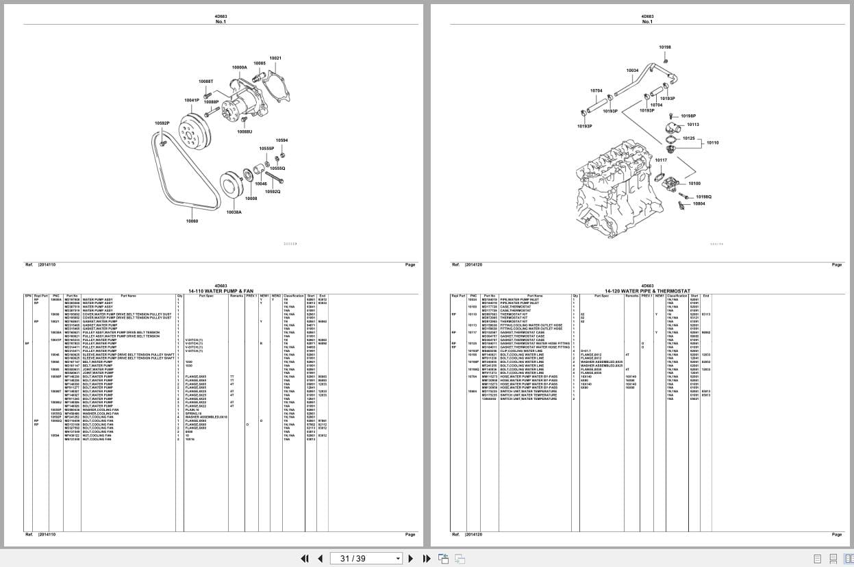 Mitsubishi Fuso Engine 4D683 Spare Parts Catalog (2)