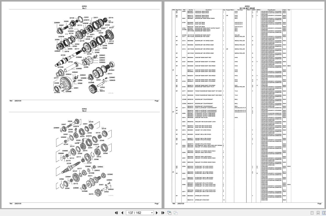 Mitsubishi Fuso Engine 4DR52 Spare Parts Catalog (2)