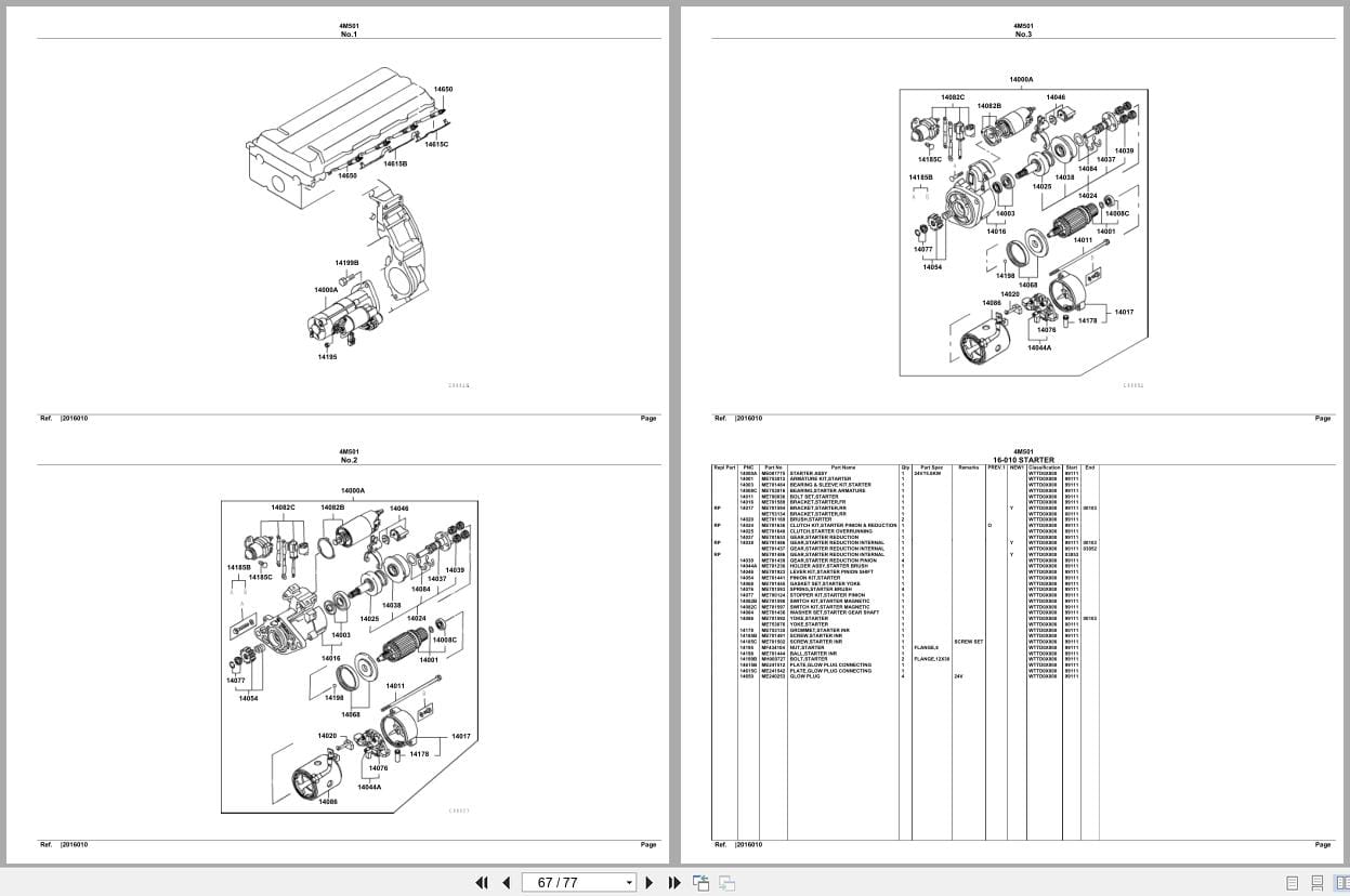 Mitsubishi Fuso Engine 4M501 Spare Parts Catalog (2)
