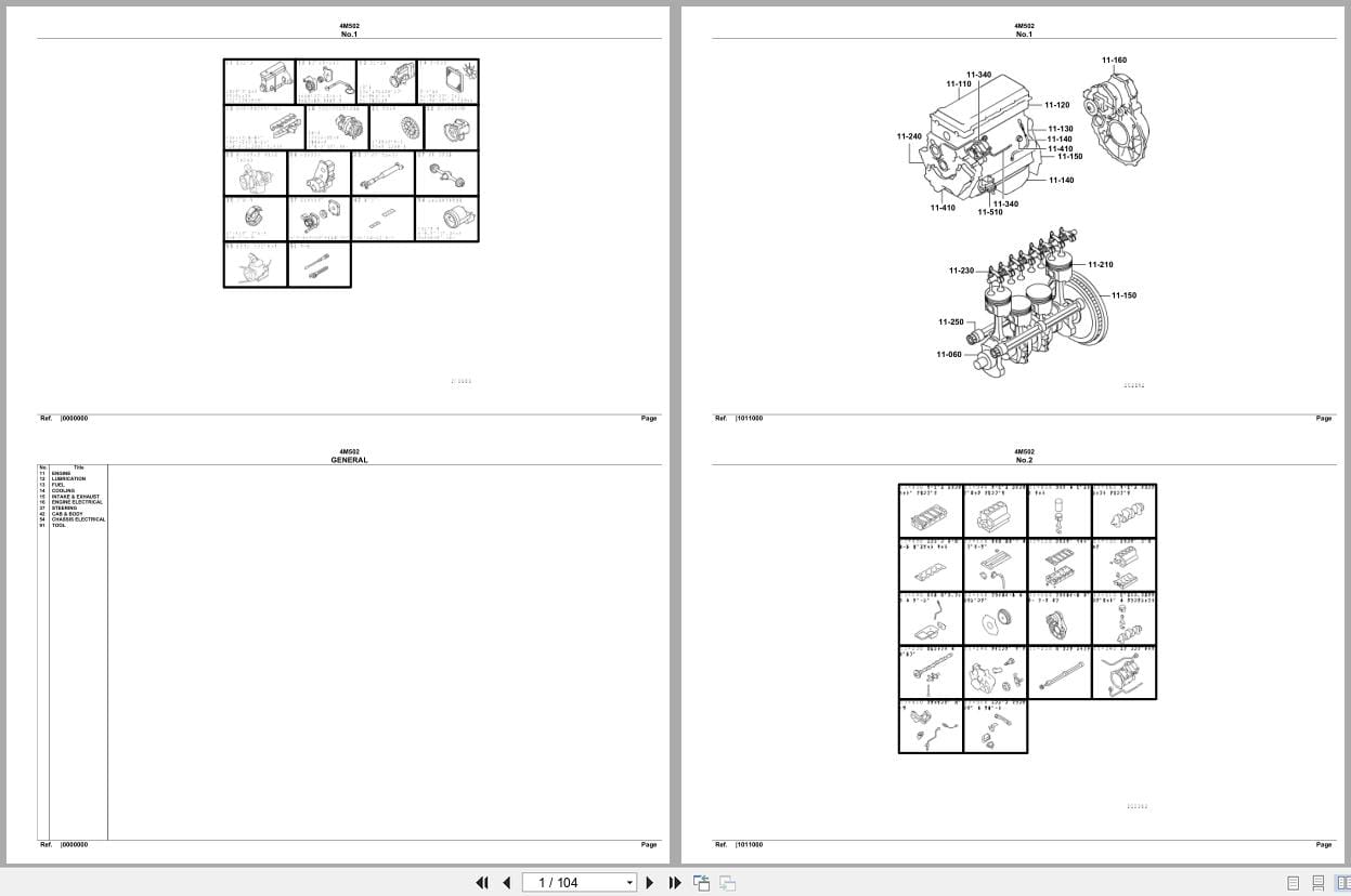 Mitsubishi Fuso Engine 4M502 Spare Parts Catalog (1)
