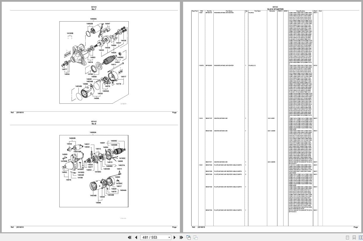 Mitsubishi Fuso Engine 6D143 Spare Parts Catalog (2)