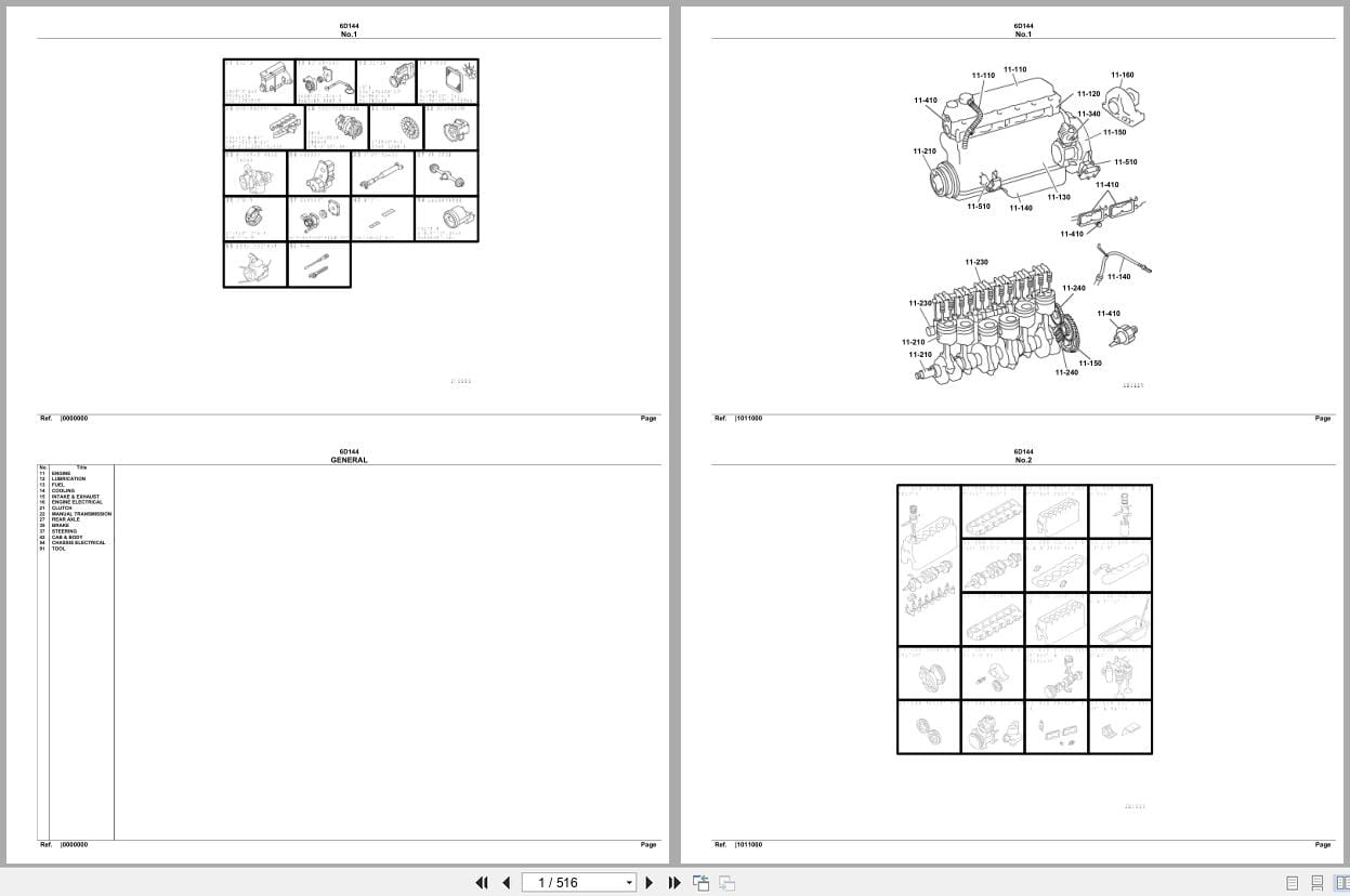 Mitsubishi Fuso Engine 6D144 Spare Parts Catalog (1)