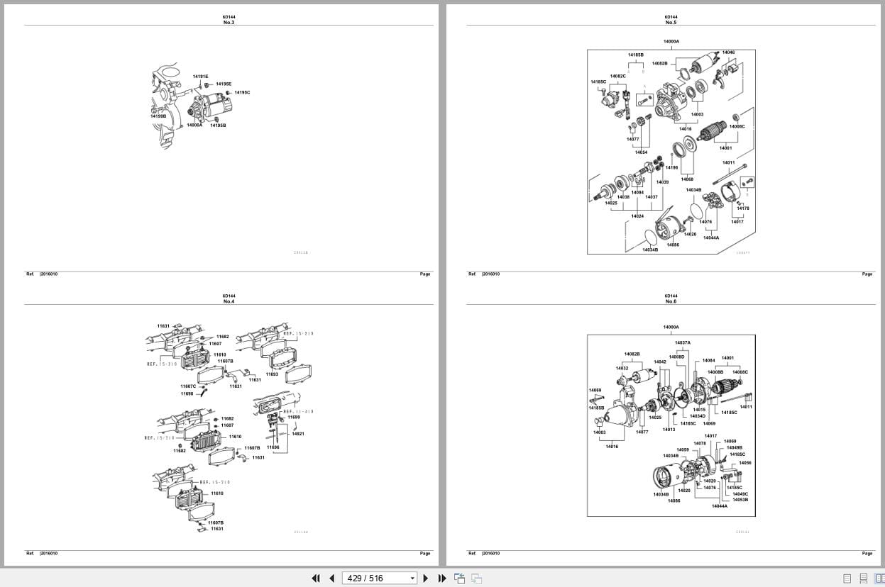 Mitsubishi Fuso Engine 6D144 Spare Parts Catalog (2)