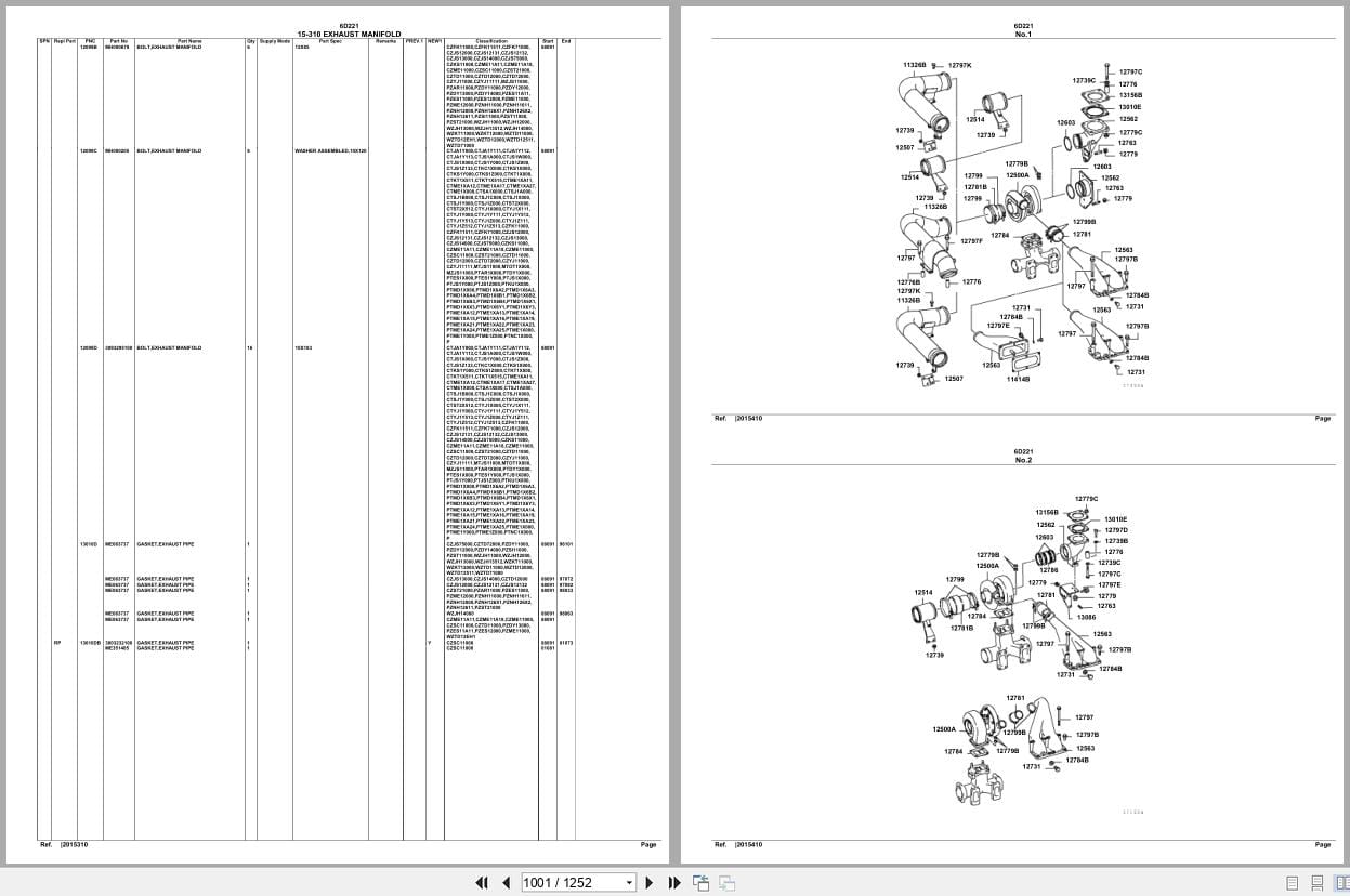 Mitsubishi Fuso Engine 6D221 Spare Parts Catalog (2)