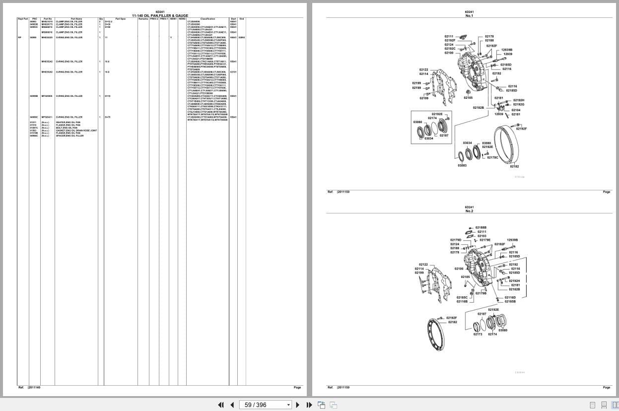 Mitsubishi Fuso Engine 6D241 Spare Parts Catalog (2)