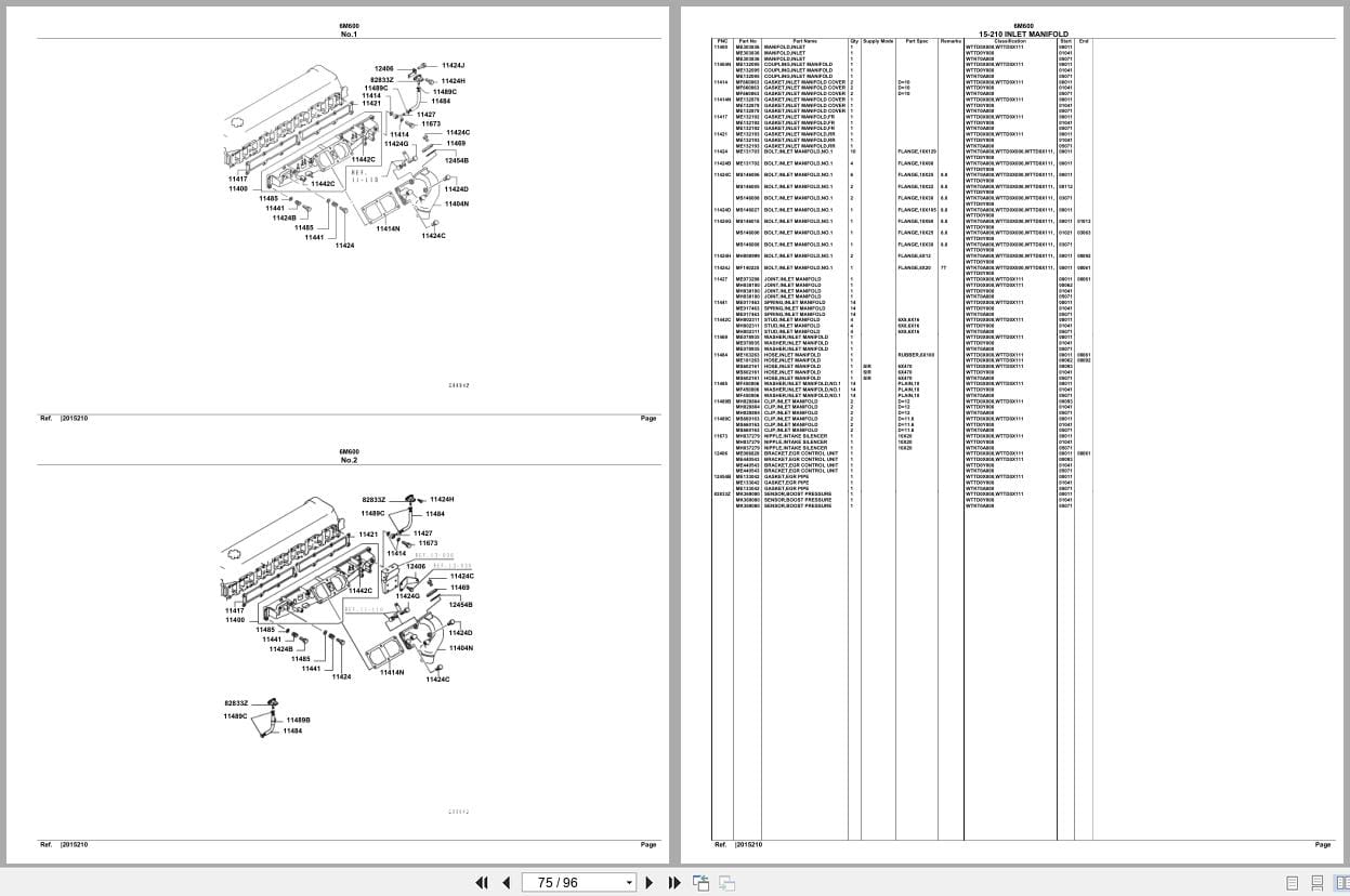 Mitsubishi Fuso Engine 6M600 Spare Parts Catalog (2)