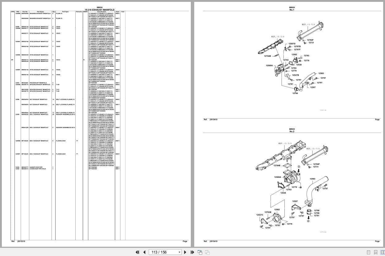 Mitsubishi Fuso Engine 6M604 Spare Parts Catalog (2)