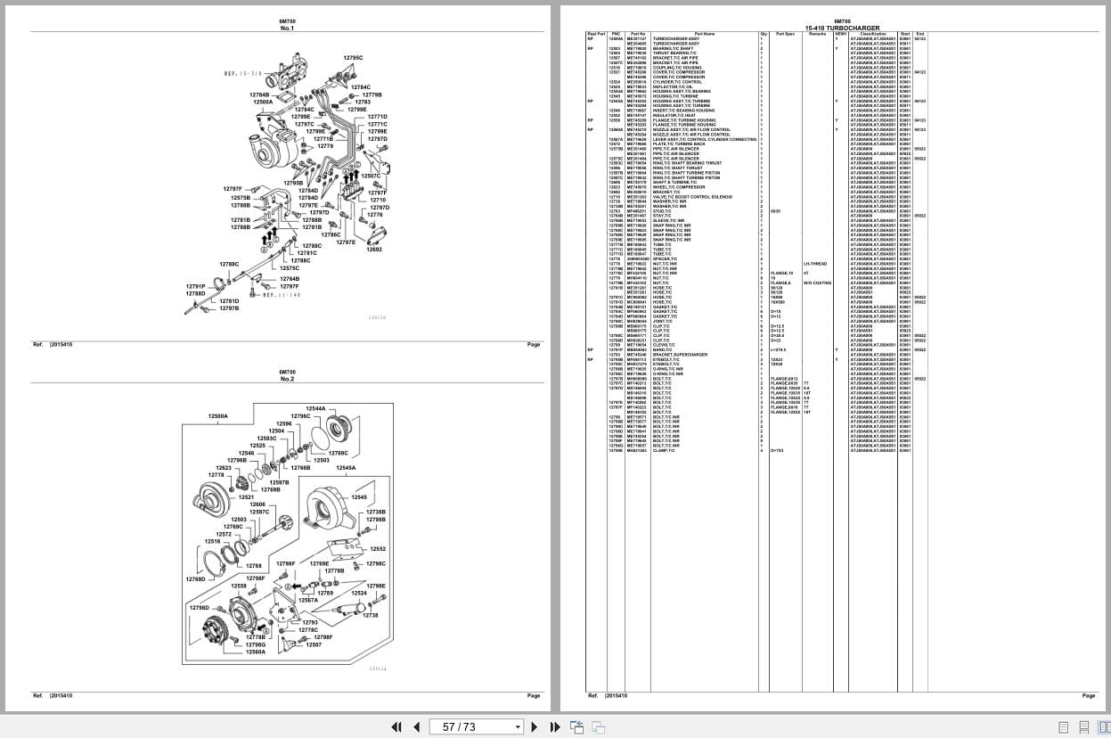Mitsubishi Fuso Engine 6M700 Spare Parts Catalog (2)