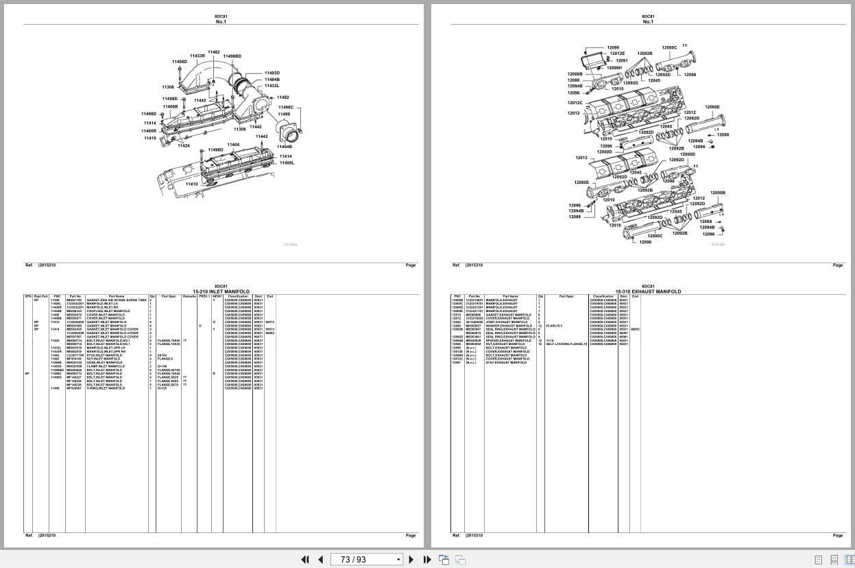 Mitsubishi Fuso Engine 8DC81 Spare Parts Catalog (2)
