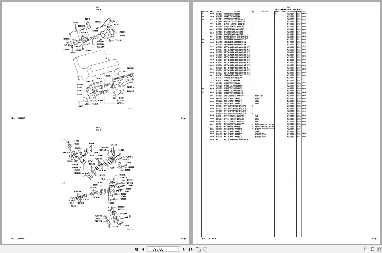 Mitsubishi Fuso Engine 8M221 Spare Parts Catalog (2)