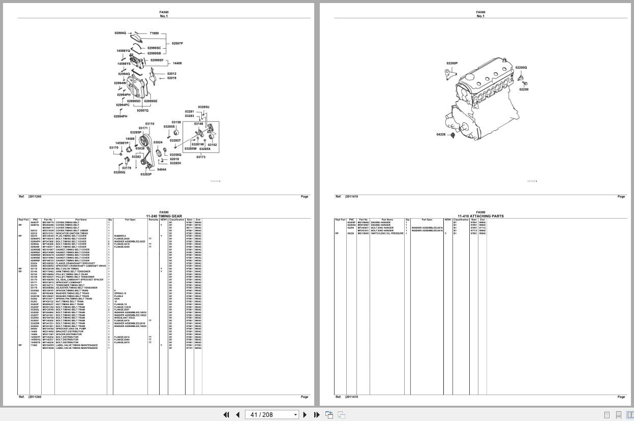 Mitsubishi Fuso Truck FA580 Spare Parts Catalog (2)