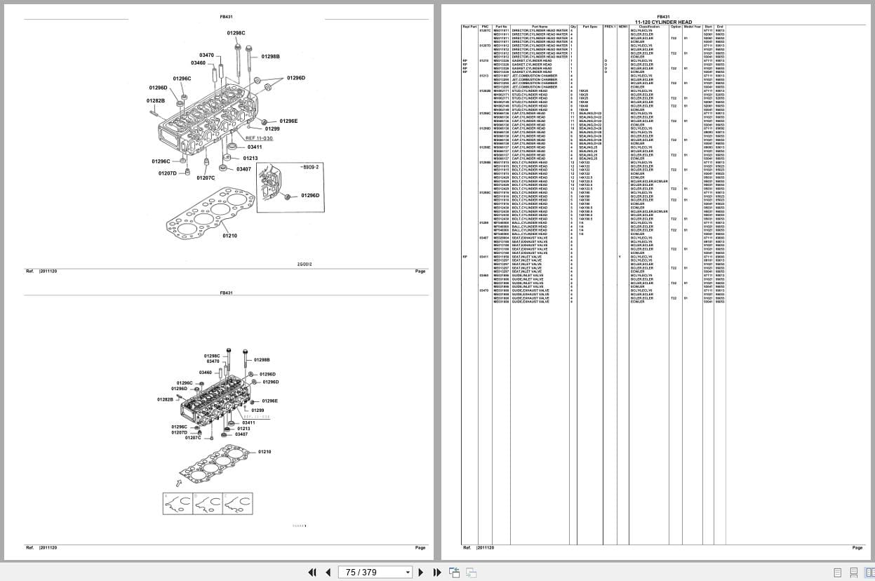 Mitsubishi Fuso Truck FB431 Euro Spare Parts Catalog (2)