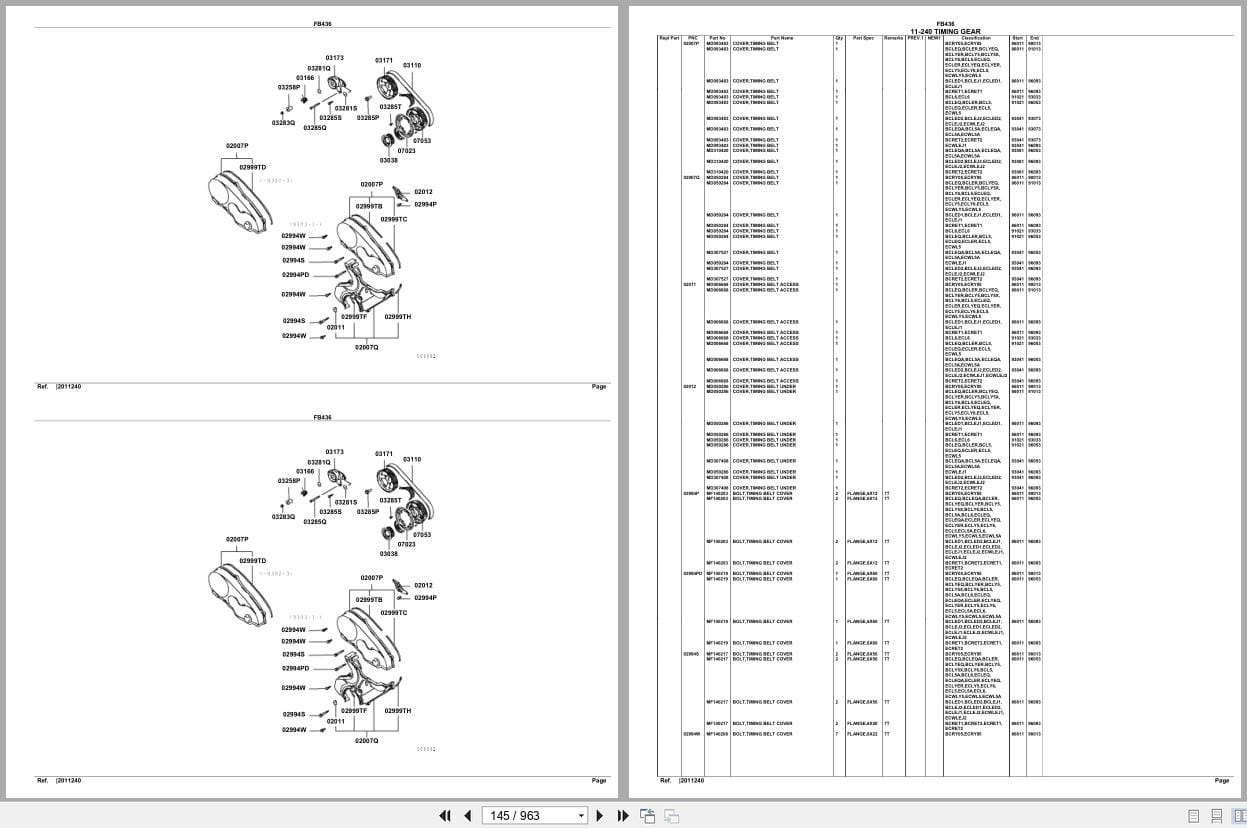 Mitsubishi Fuso Truck FB436 Euro Spare Parts Catalog (2)