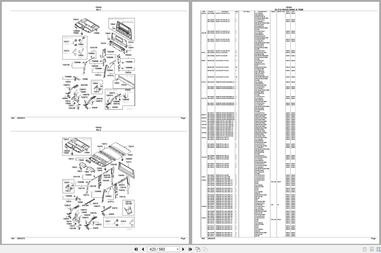 Mitsubishi Fuso Truck FB50A Spare Parts Catalog (2)