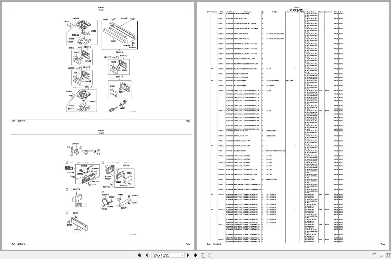 Mitsubishi Fuso Truck FB510 Spare Parts Catalog (2)