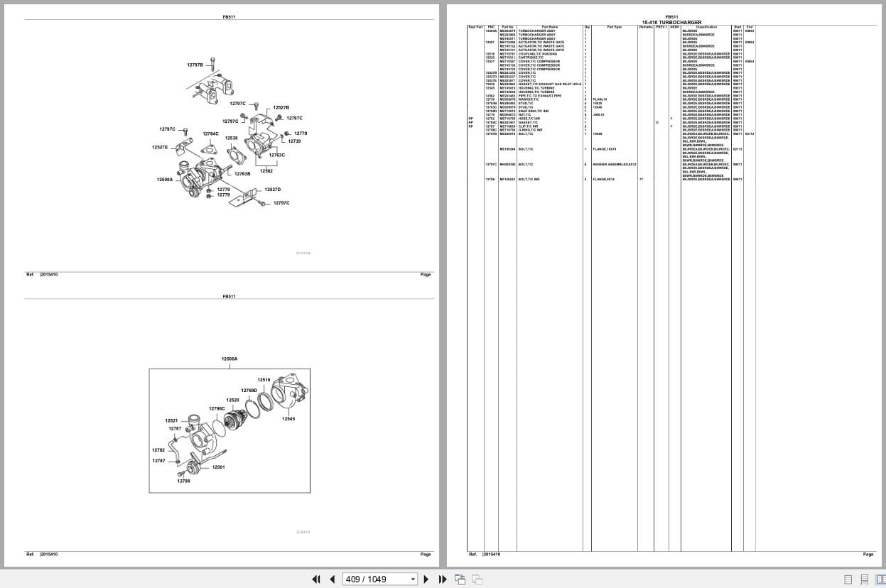 Mitsubishi Fuso Truck FB511 GXP Spare Parts Catalog (2)