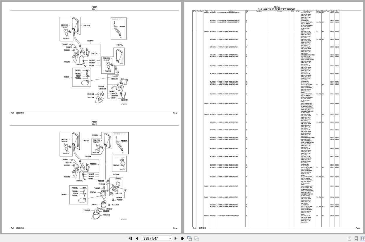 Mitsubishi Fuso Truck FB51A Spare Parts Catalog (2)