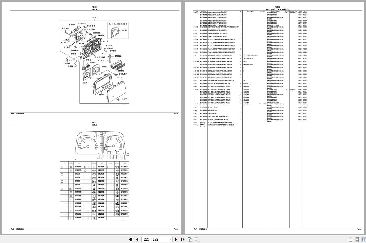 Mitsubishi Fuso Truck FB523 Spare Parts Catalog (2)