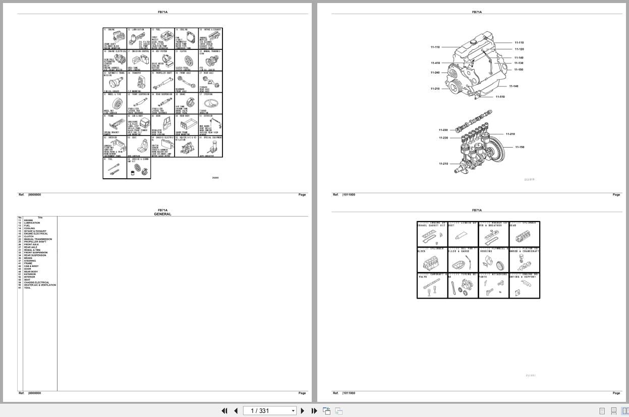 Mitsubishi Fuso Truck FB71A GXP Spare Parts Catalog (1)