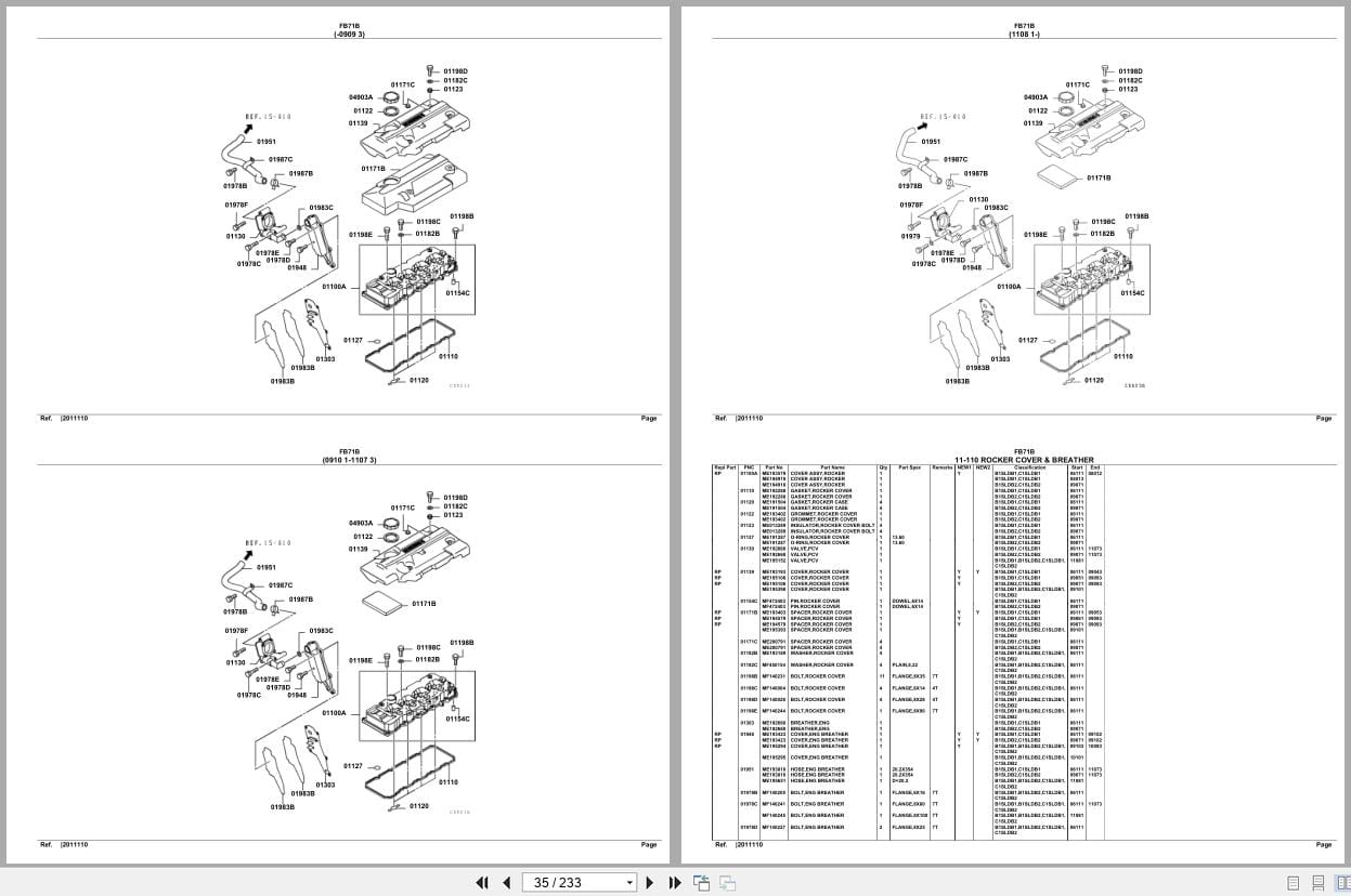 Mitsubishi Fuso Truck FB71B GXP Spare Parts Catalog (2)