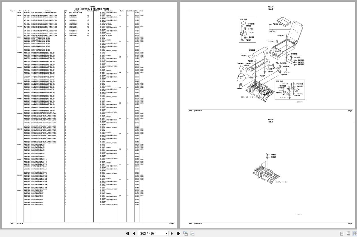 Mitsubishi Fuso Truck FBA00 Spare Parts Catalog (2)