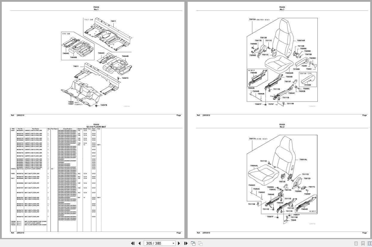 Mitsubishi Fuso Truck FBA50 Spare Parts Catalog (2)