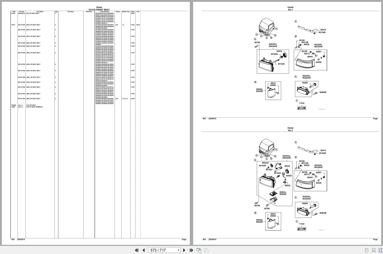 Mitsubishi Fuso Truck FBA60 Spare Parts Catalog (2)