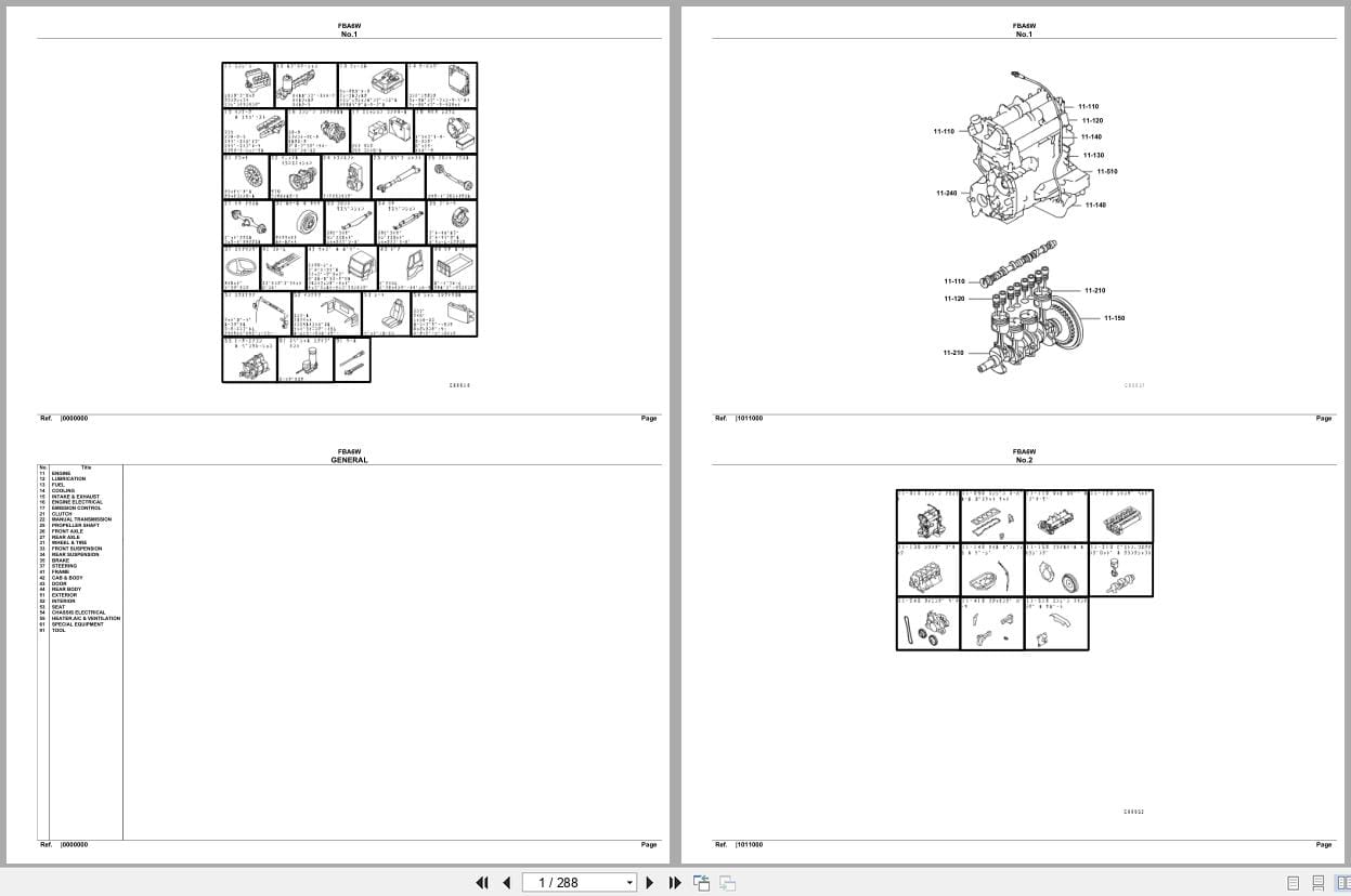 Mitsubishi Fuso Truck FBA6W Spare Parts Catalog (1)