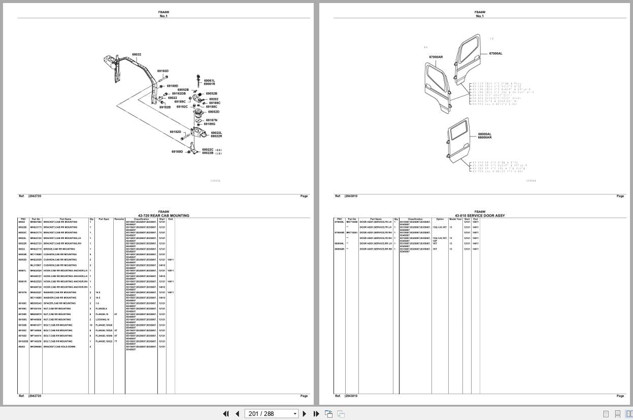 Mitsubishi Fuso Truck FBA6W Spare Parts Catalog (2)