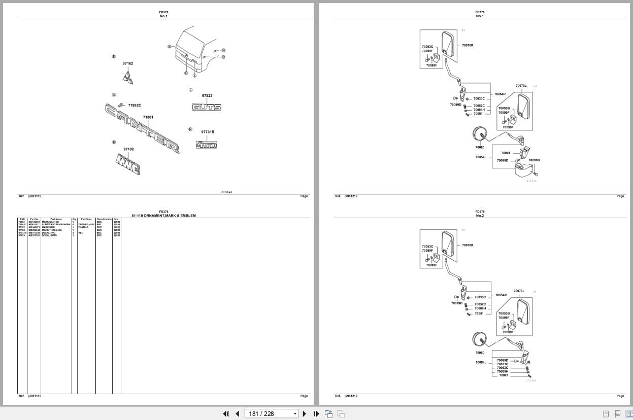Mitsubishi Fuso Truck FD378 Spare Parts Catalog (2)