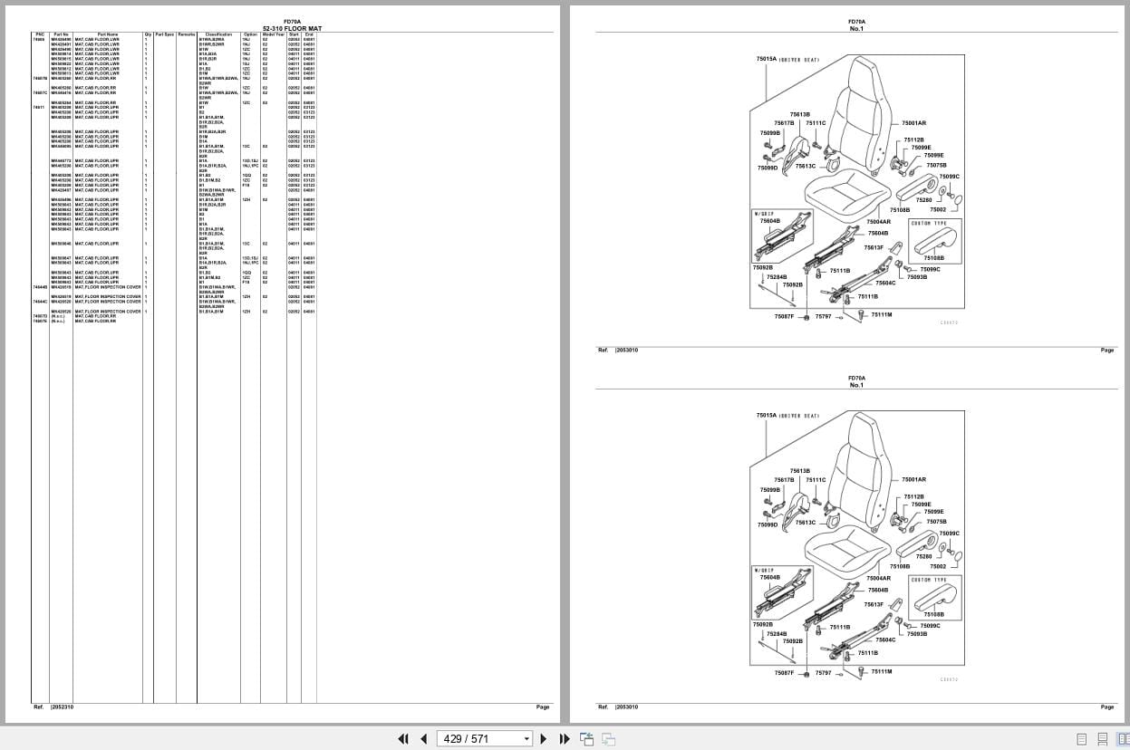 Mitsubishi Fuso Truck FD70A Spare Parts Catalog (2)