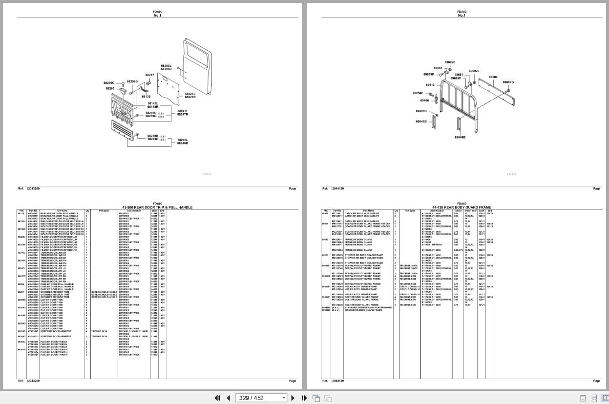 Mitsubishi Fuso Truck FDA00 Spare Parts Catalog (2)