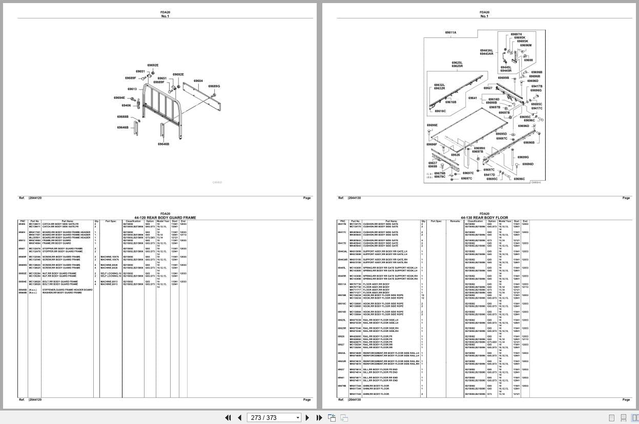 Mitsubishi Fuso Truck FDA20 Spare Parts Catalog (2)