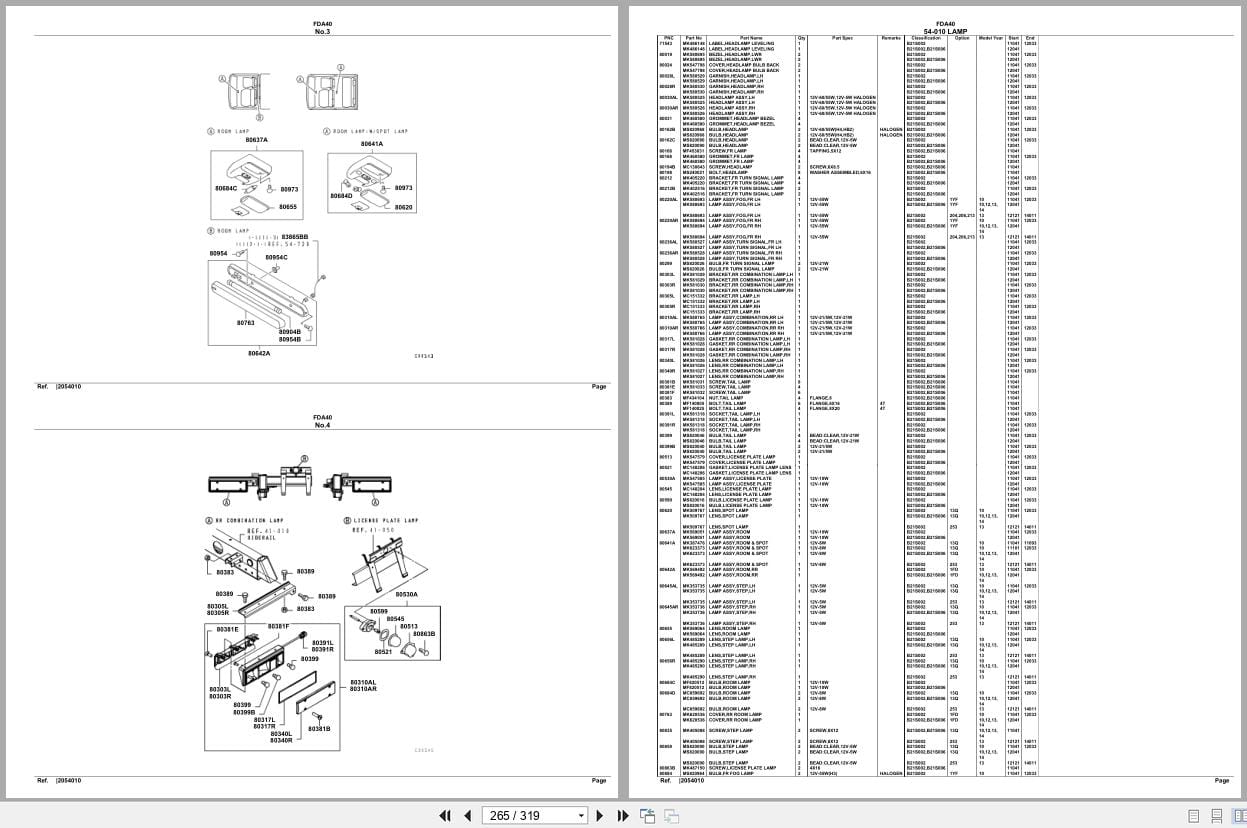 Mitsubishi Fuso Truck FDA40 Spare Parts Catalog (2)