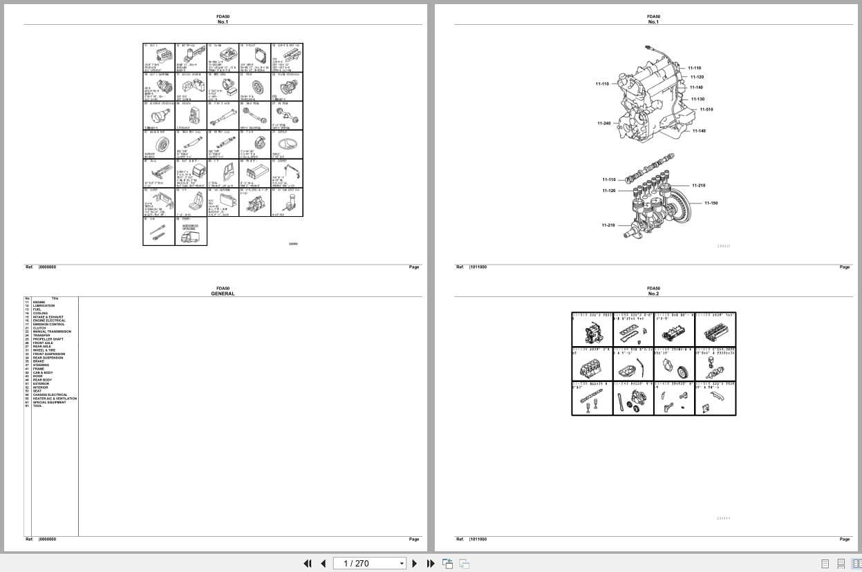 Mitsubishi Fuso Truck FDA50 Spare Parts Catalog (1)
