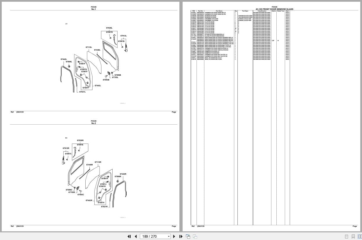 Mitsubishi Fuso Truck FDA50 Spare Parts Catalog (2)