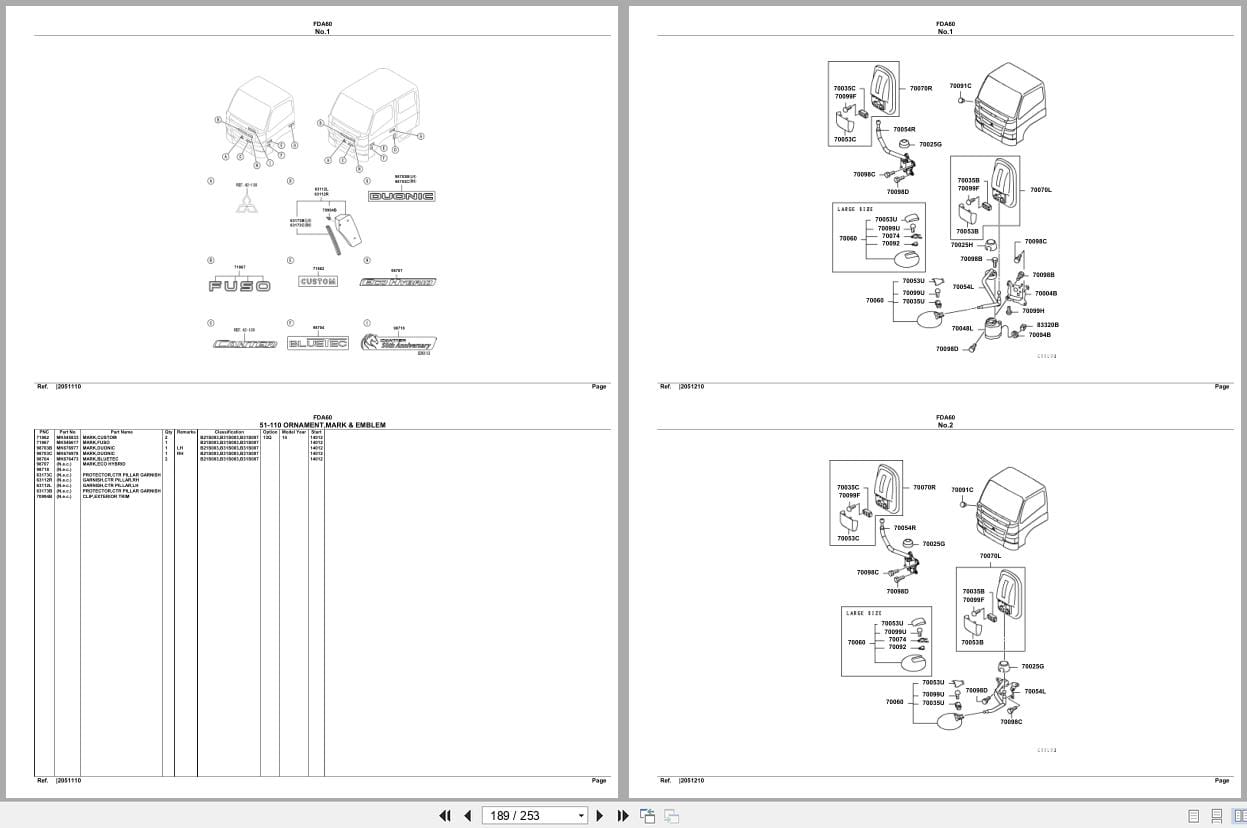 Mitsubishi Fuso Truck FDA60 Spare Parts Catalog (2)