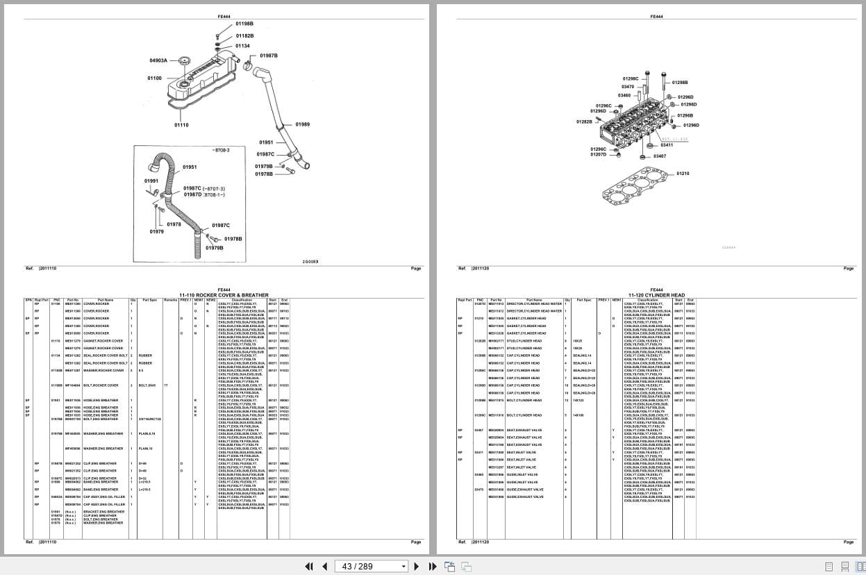 Mitsubishi Fuso Truck FE444 North America Spare Parts Catalog (2)