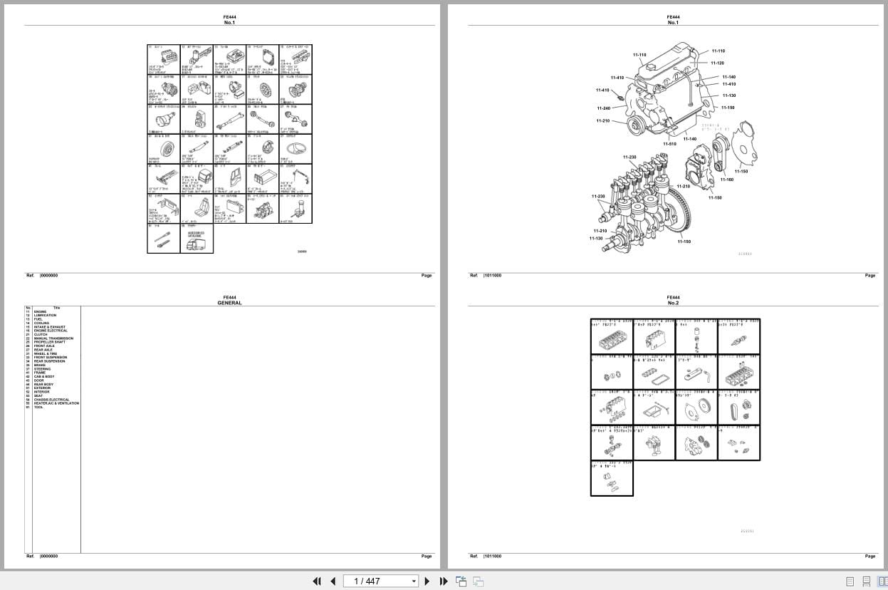 Mitsubishi Fuso Truck FE444 Spare Parts Catalog