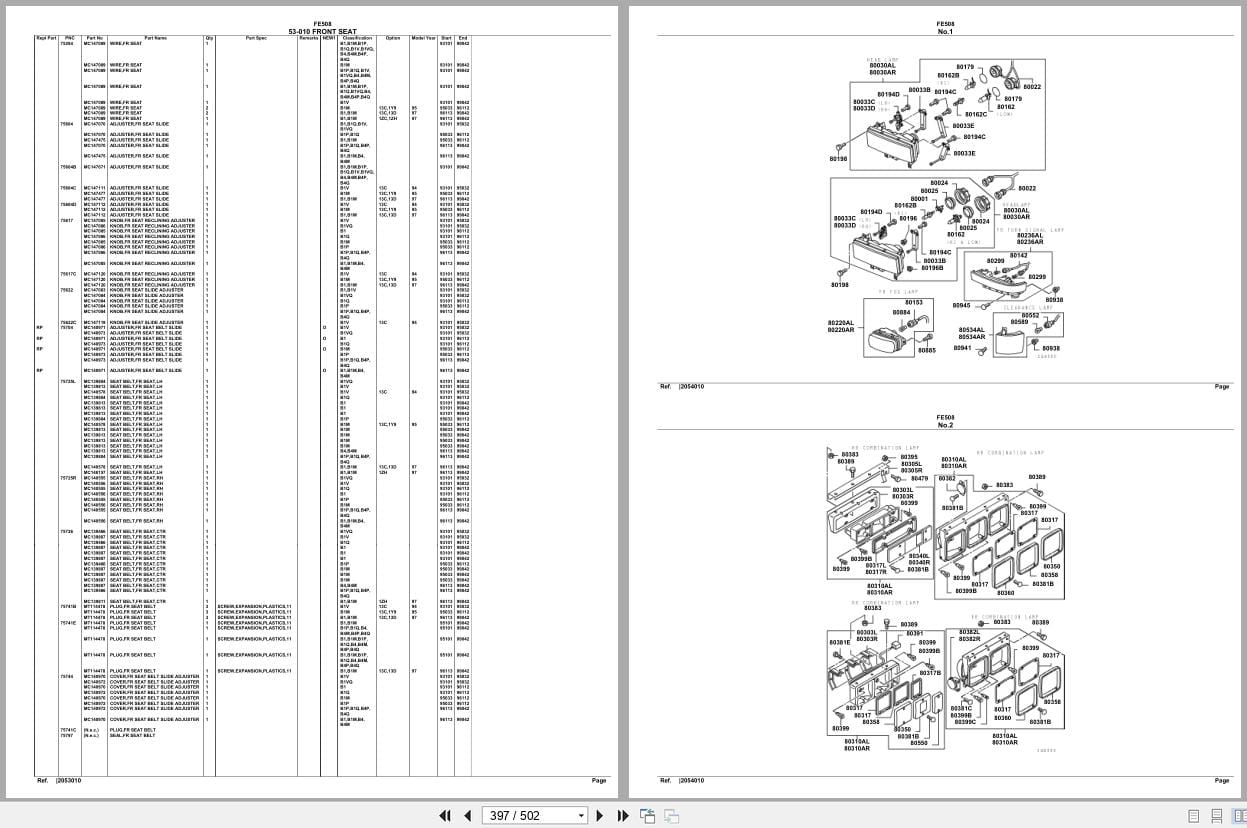 Mitsubishi Fuso Truck FE508 Spare Parts Catalog (2)